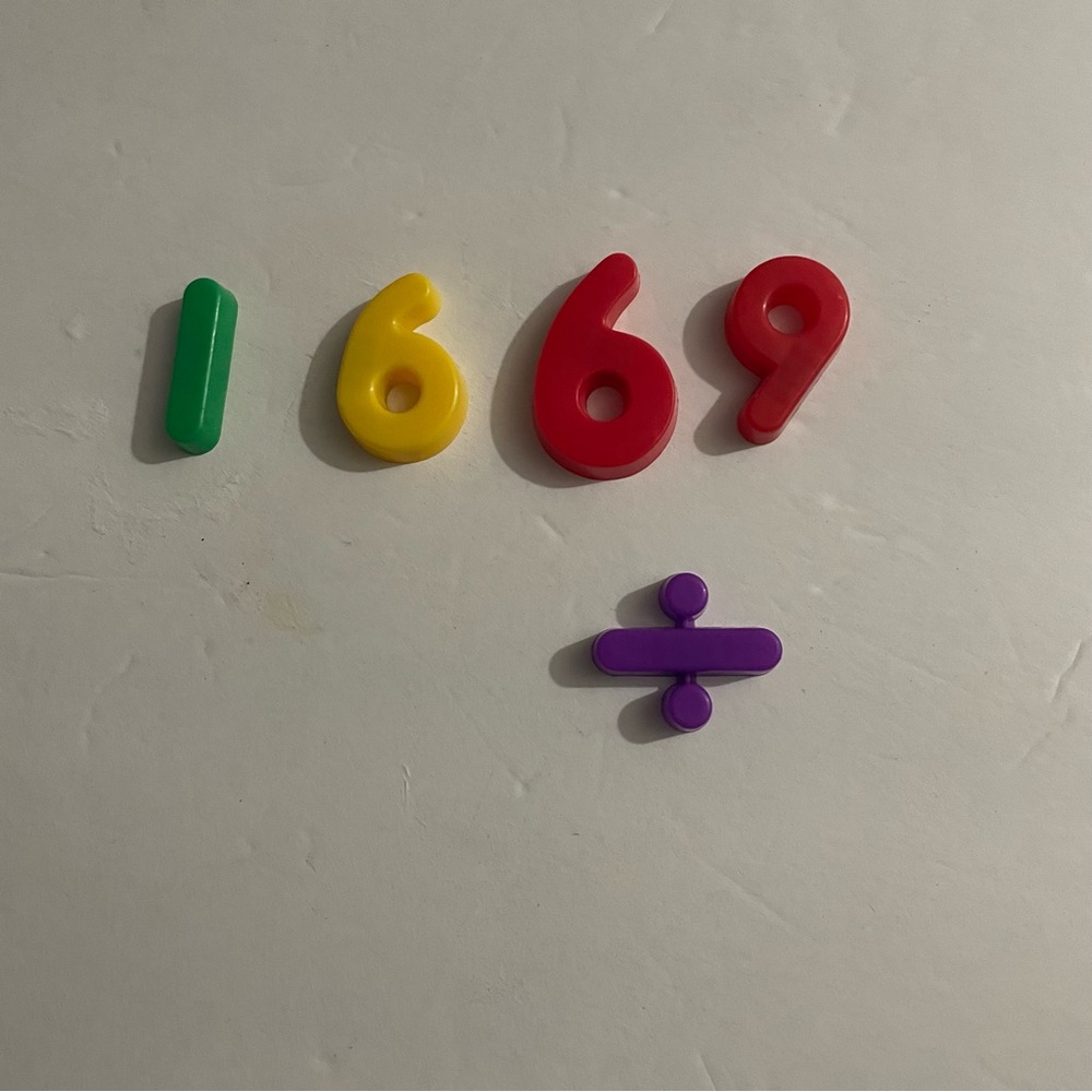 Small Vintage Colorful Math Magnets